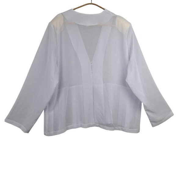 NEW Hosanna 5267 Sheer WHITE Cover Jacket Size 2XL - Picture 3 of 9